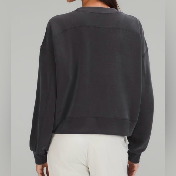 lululemon softstreme perfectly oversized cropped crew size 10 - Picture 2 of 3